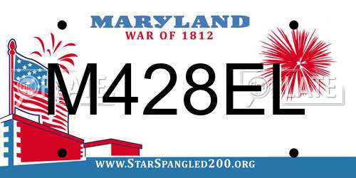 M428EL Maryland License Plate
