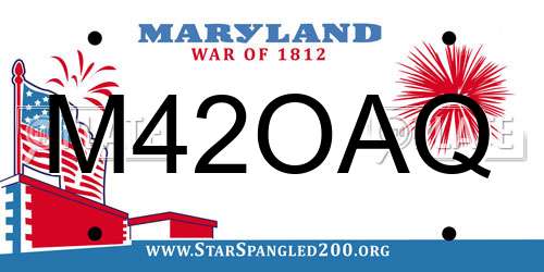 M42OAQ Maryland License Plate