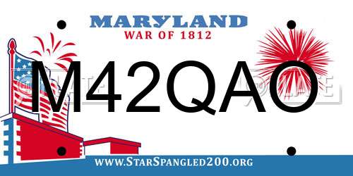 M42QAO Maryland License Plate