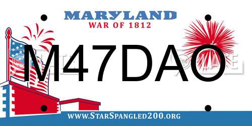 M47DAO Maryland License Plate