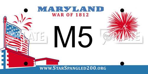 M5 Maryland License Plate
