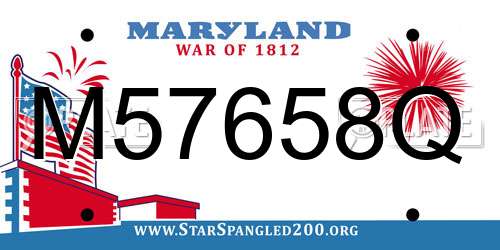 M57658Q Maryland License Plate