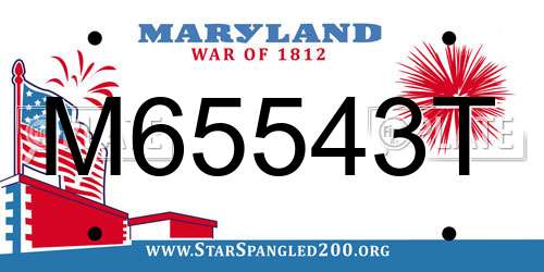 M65543T Maryland License Plate