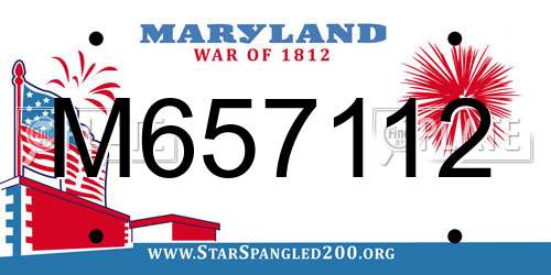M657112 Maryland License Plate