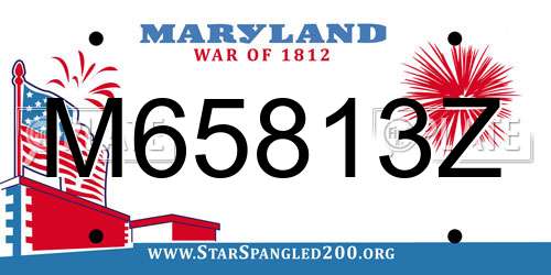 M65813Z Maryland License Plate
