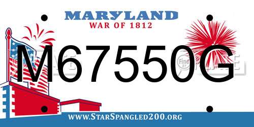 M67550G Maryland License Plate
