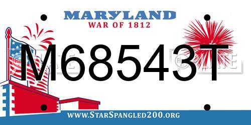 M68543T Maryland License Plate