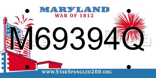 M69394Q Maryland License Plate