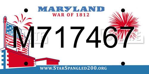 M717467 Maryland License Plate