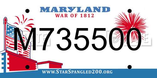 M735500 Maryland License Plate