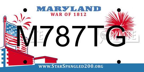 M787TG Maryland License Plate