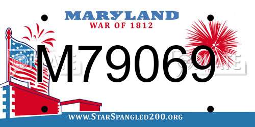 M79069 Maryland License Plate