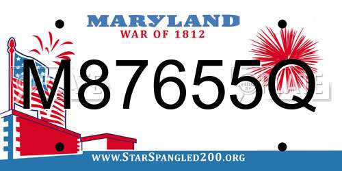 M87655Q Maryland License Plate