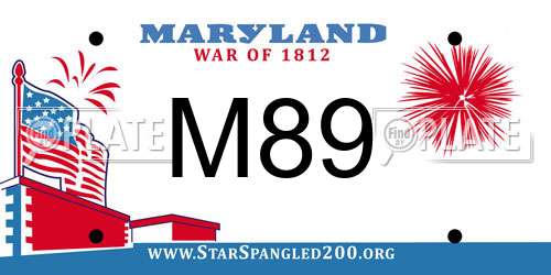 M89 Maryland License Plate