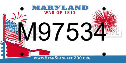 M97534 Maryland License Plate