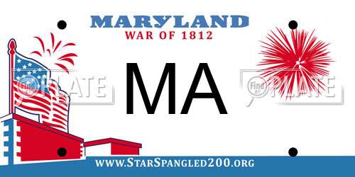 MA Maryland License Plate