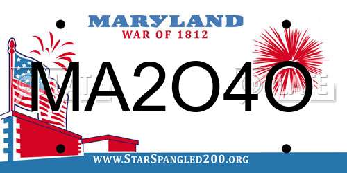 MA2O4O Maryland License Plate