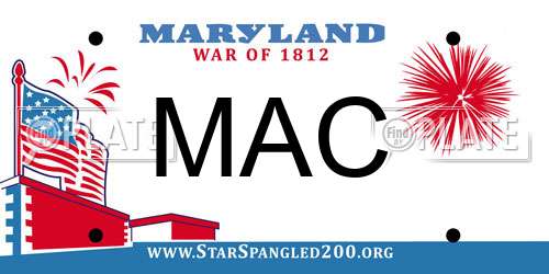 MAC Maryland License Plate