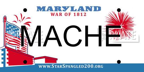 MACHE Maryland License Plate