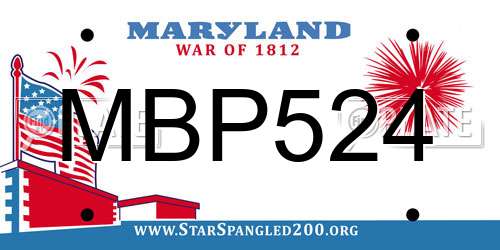 MBP524 Maryland License Plate