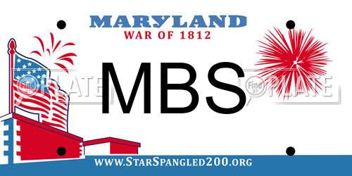MBS Maryland License Plate