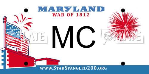 MC Maryland License Plate