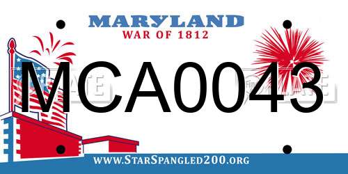 MCA0043 Maryland License Plate
