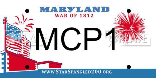 MCP1 Maryland License Plate