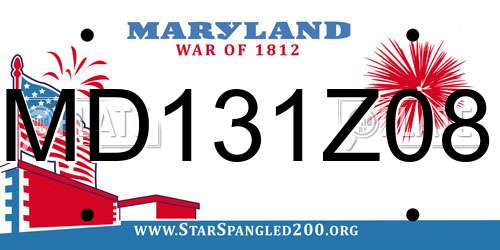 MD131Z08 Maryland License Plate