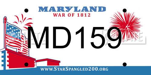 MD159 Maryland License Plate