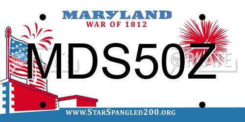 MDS50Z Maryland License Plate