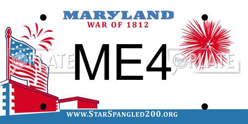 ME4 Maryland License Plate