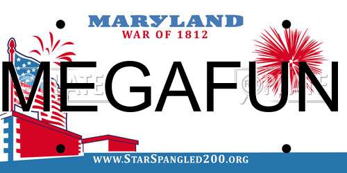 MEGAFUN Maryland License Plate