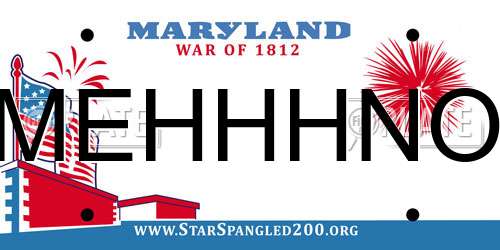 MEHHHNO Maryland License Plate