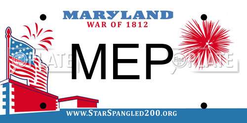 MEP Maryland License Plate