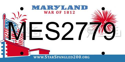 MES2779 Maryland License Plate
