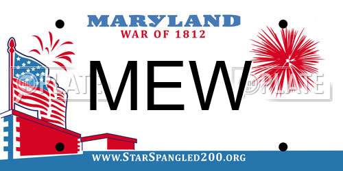 MEW Maryland License Plate