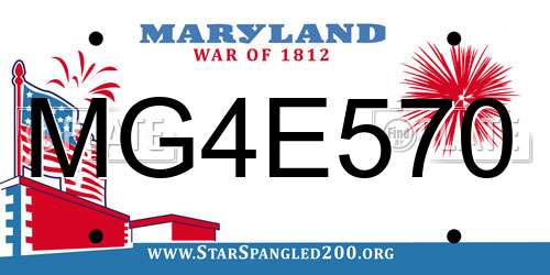 MG4E570 Maryland License Plate
