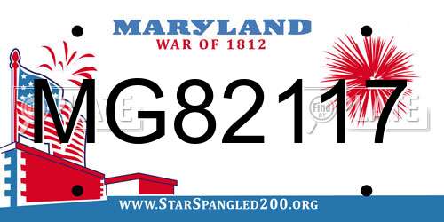 MG82117 Maryland License Plate