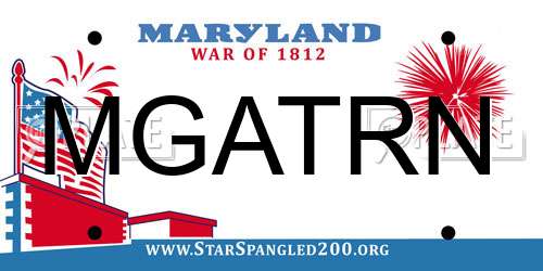 MGATRN Maryland License Plate