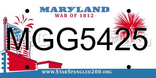 MGG5425 Maryland License Plate