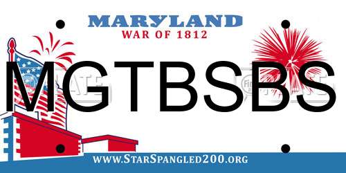 MGTBSBS Maryland License Plate