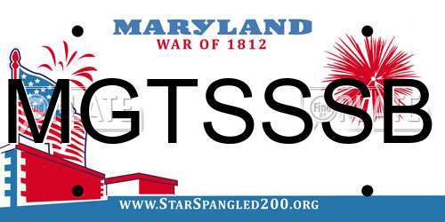 MGTSSSB Maryland License Plate