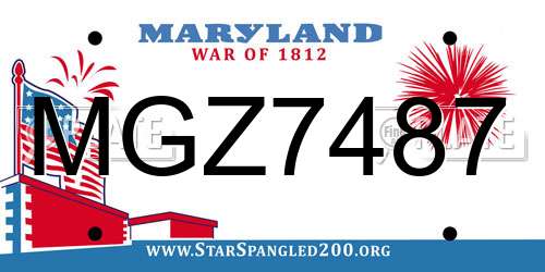 MGZ7487 Maryland License Plate