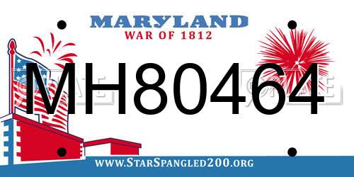 MH80464 Maryland License Plate