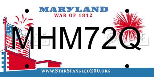 MHM72Q Maryland License Plate