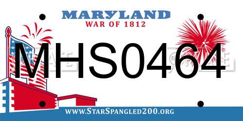 MHS0464 Maryland License Plate