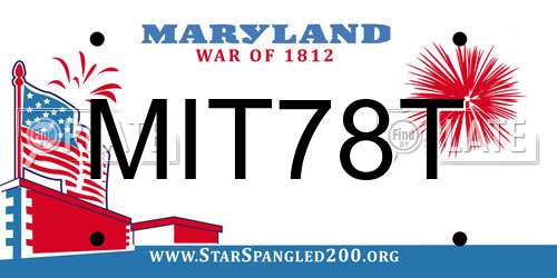 MIT78T Maryland License Plate