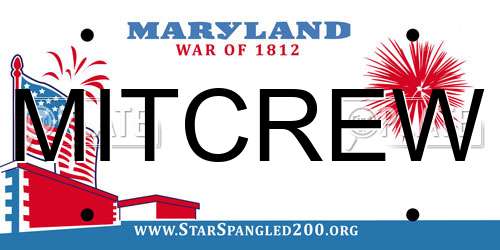 MITCREW Maryland License Plate