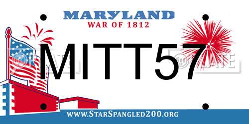 MITT57 Maryland License Plate